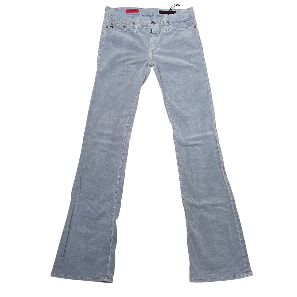 SMALL STAIN AG Seafoam Green Corduroy Low Rise Bootcut Pants 26 Y2K Flare Boho